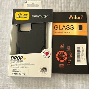 Otterbox commuter case & glass screen protector iPhone 12 / iPhone 12 Pro